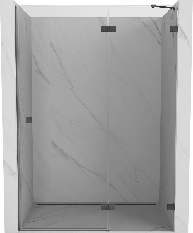 Drzwi prysznicowe uchylne Mexen Lunar transparent gun gray 135x200 cm 1 szt.