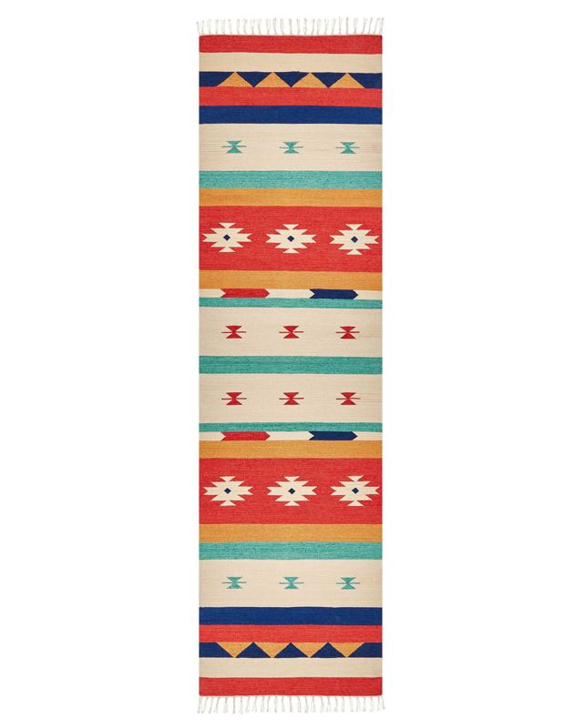 Dywan bawełniany kilim 80 x 300 cm wielokolorowy Margara 1 szt.