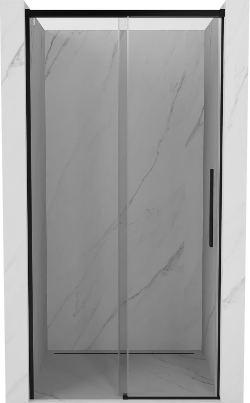Drzwi prysznicowe Mexen Rox transparentne czarne 110x200 cm 1 szt.