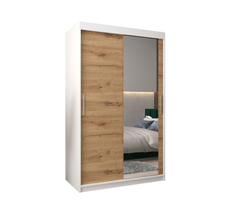 Szafa przesuwna Garderoba Abiks Tokyo 2 120 biały + artisan 1 szt.