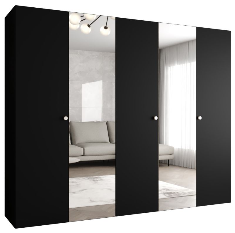 Szafa uchylna Abiks PARMA 2 250 wys. 202 cm Czarny + u. Srebrny 1 szt