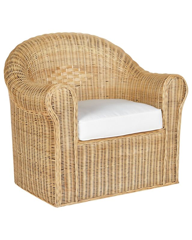 Fotel ogrodowy Livadeia Rattan Naturalny 1 szt.