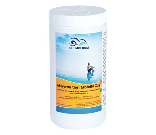 Chemia basenowa, Pool System Chemoform, Aktywny Tlen, Tabletki 20G, 1kg, 1szt.