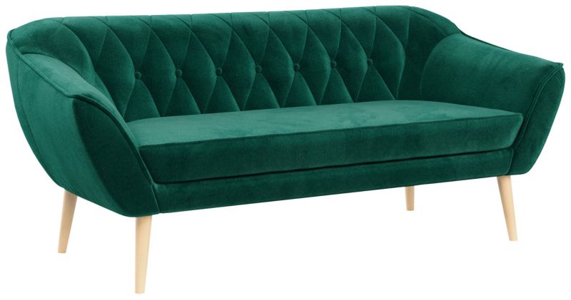 Sofa MKS Meble PIRS 3 ciemnozielony welwet 1szt.