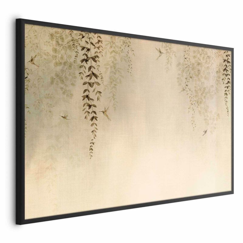 Plakat Artgeist Beżowe koliberki 42x29,7 cm z ramą czarną 1 szt