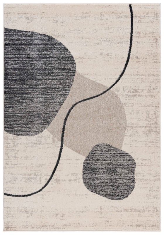 Dywan wewnętrzny Lucy NP24D prostokąt Mazovia 160x 230 cm beżowy,kremowy,szary motyw geometryczny średni włos 1 szt.
