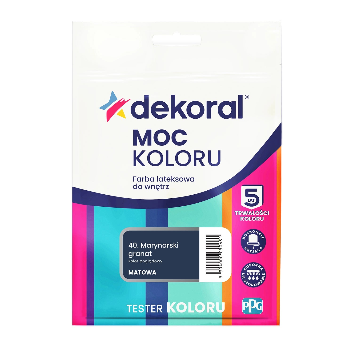 Tester farby Dekoral Moc Koloru marynarski granat 40 ml