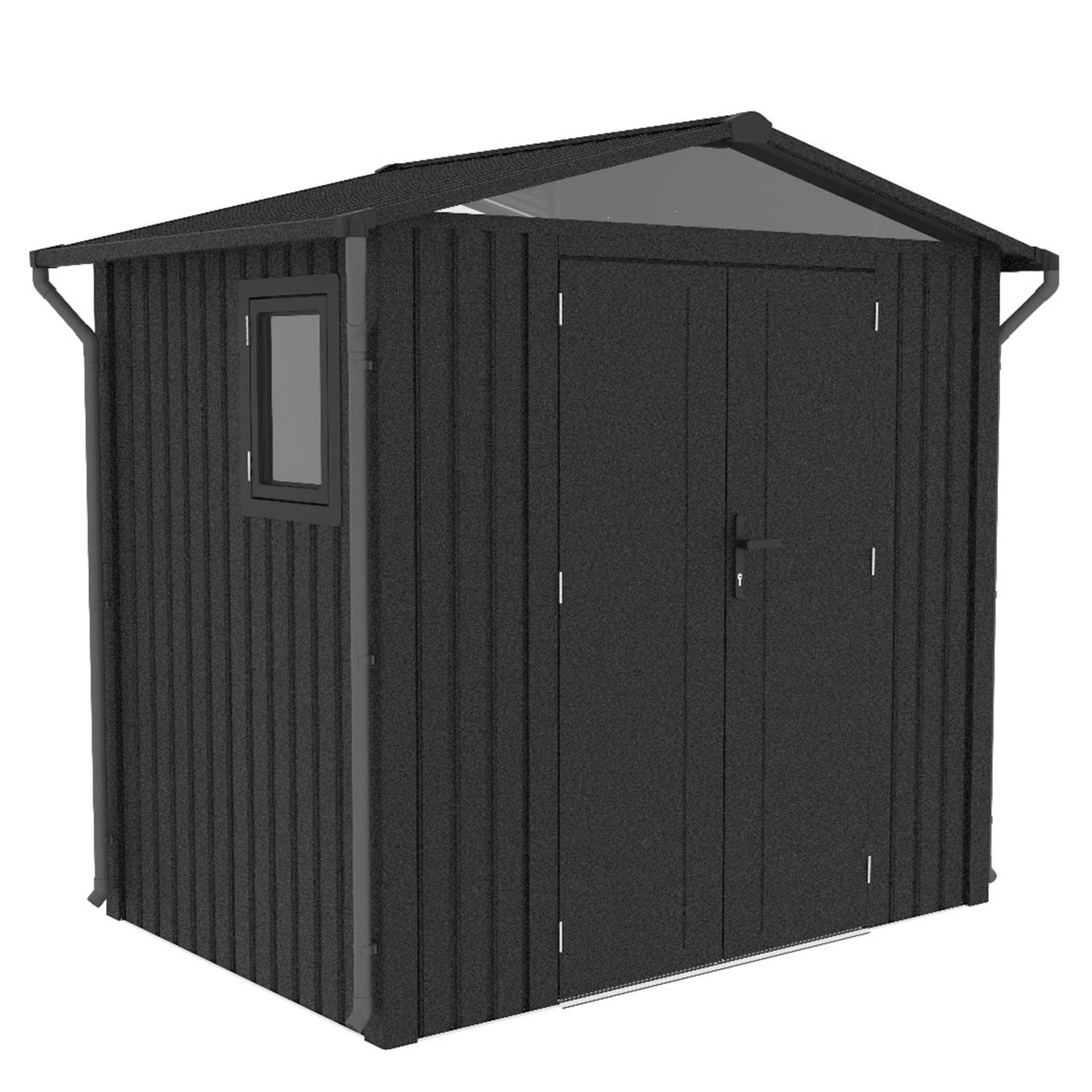 Domek ogrodowy Amy antracyt - 240 x 168 cm, wys. 220 cm