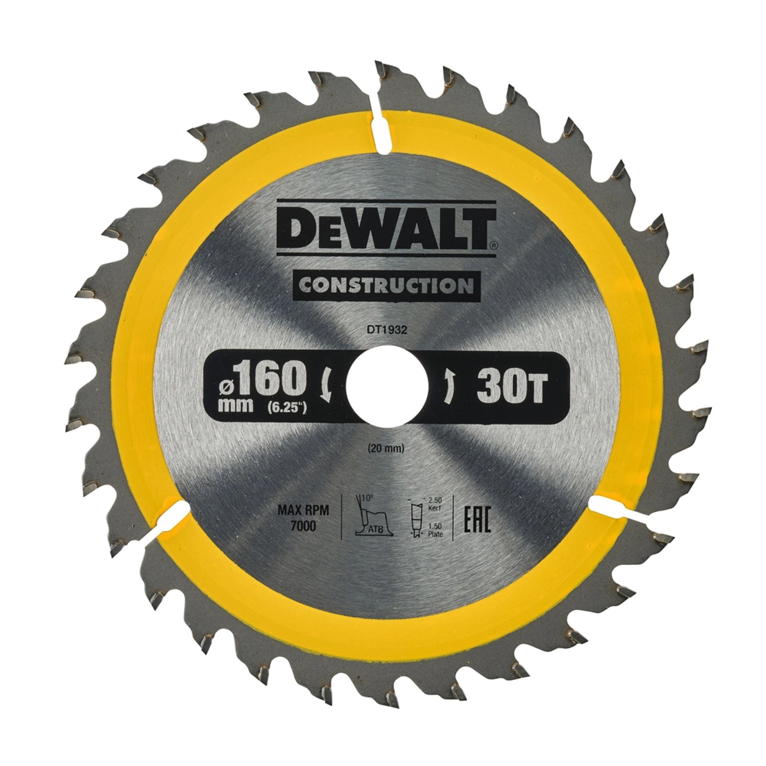 Dewalt Tarcza pilarska 160x20mm/30 zębów