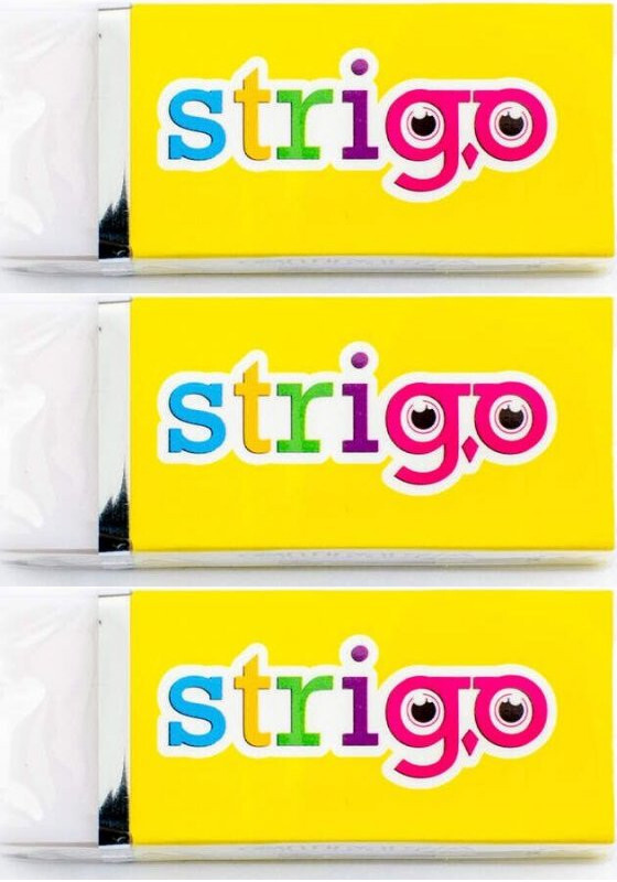 3x Gumka do mazania Strigo, biały