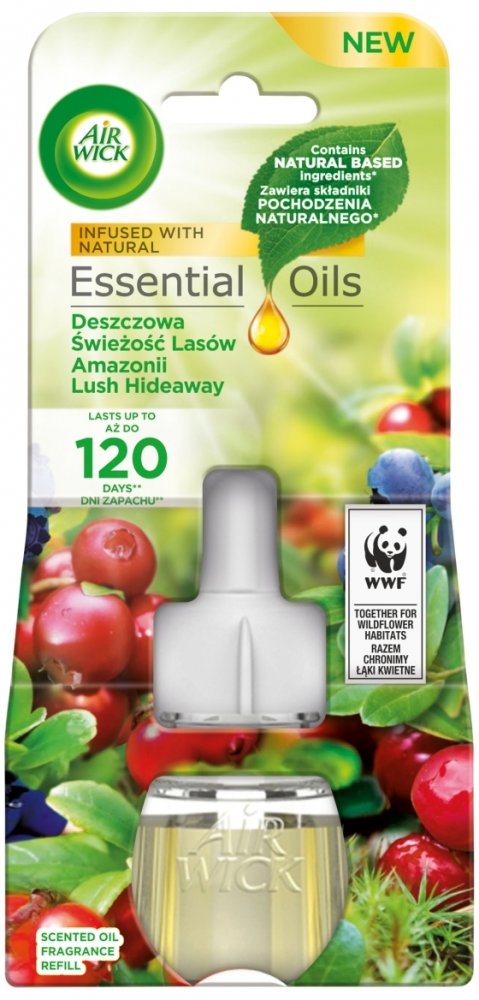 Wkład do odświeżacza elektrycznego Air Wick, Deszczowa świeżość lasów Amazonii, 19ml