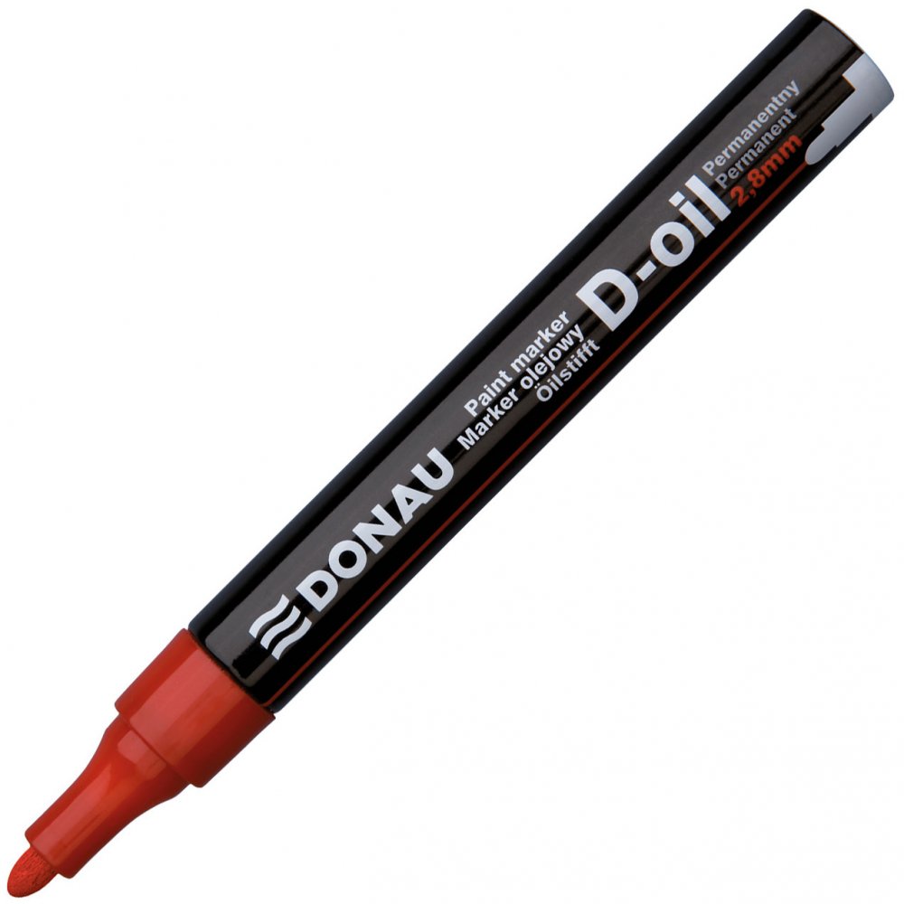Marker olejowy Donau, D-Oil, okrągła, 2.8 mm, czerwony