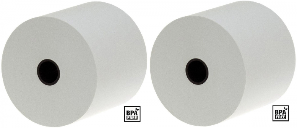 2x rolka termiczna Emerson, 80mm x 60m, 50+/- 6g/m2, BPA Free, biały