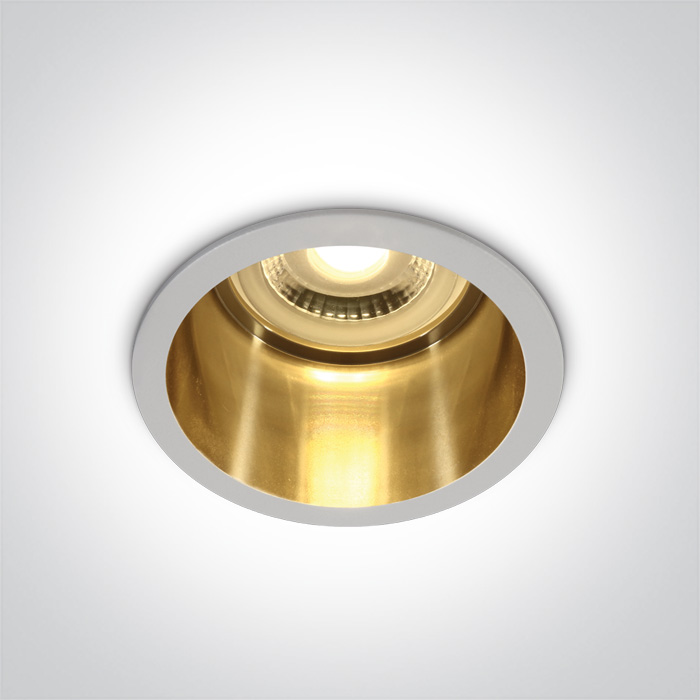 One Light Ormos lampa do zabudowy 1x50W biały/złoty 10105D8/W/GL - Wysyłka w 24h