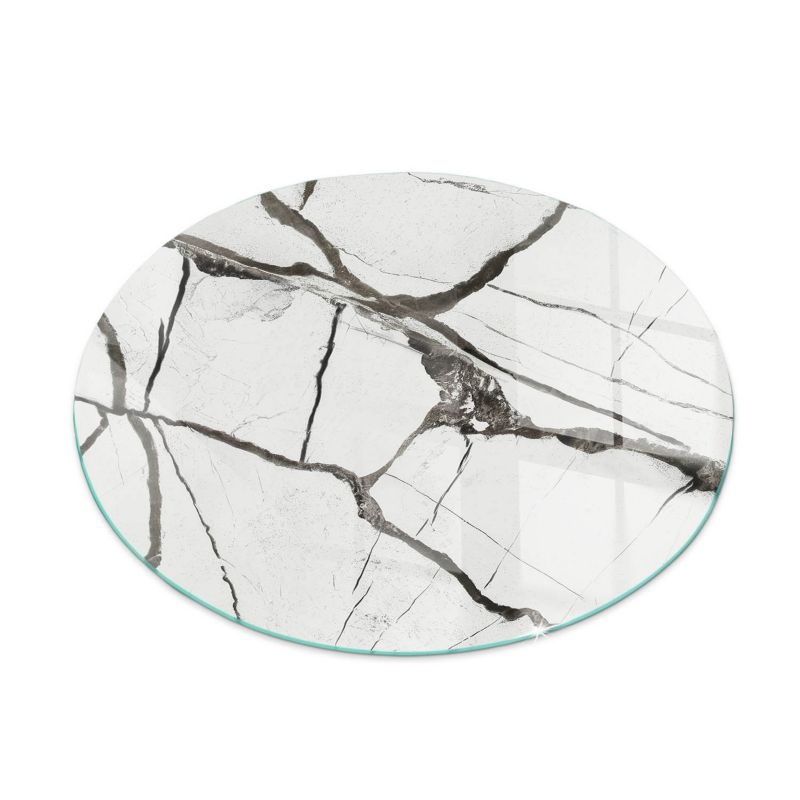 Szklana Podkładka Pod Kominek Okrąg Wallfluent Fi70 cm Marmurowe żyłki 1 szt.