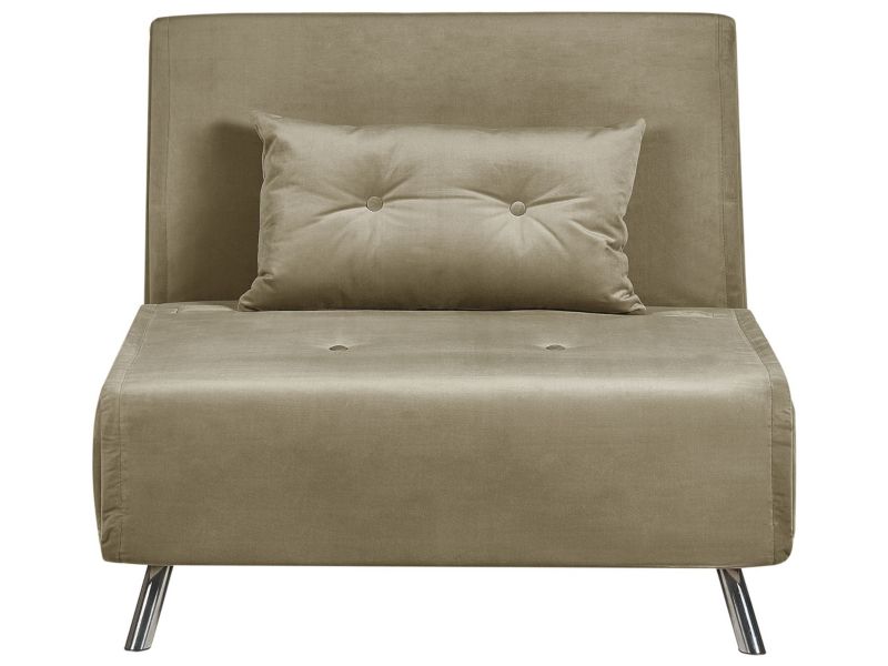 Sofa rozkładana Farris Oliwkowy Welur 1 szt.