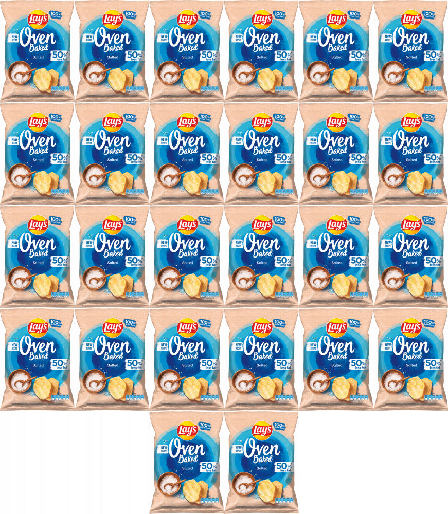 26x Chipsy Lay's Oven Baked Salted, solone, 110g