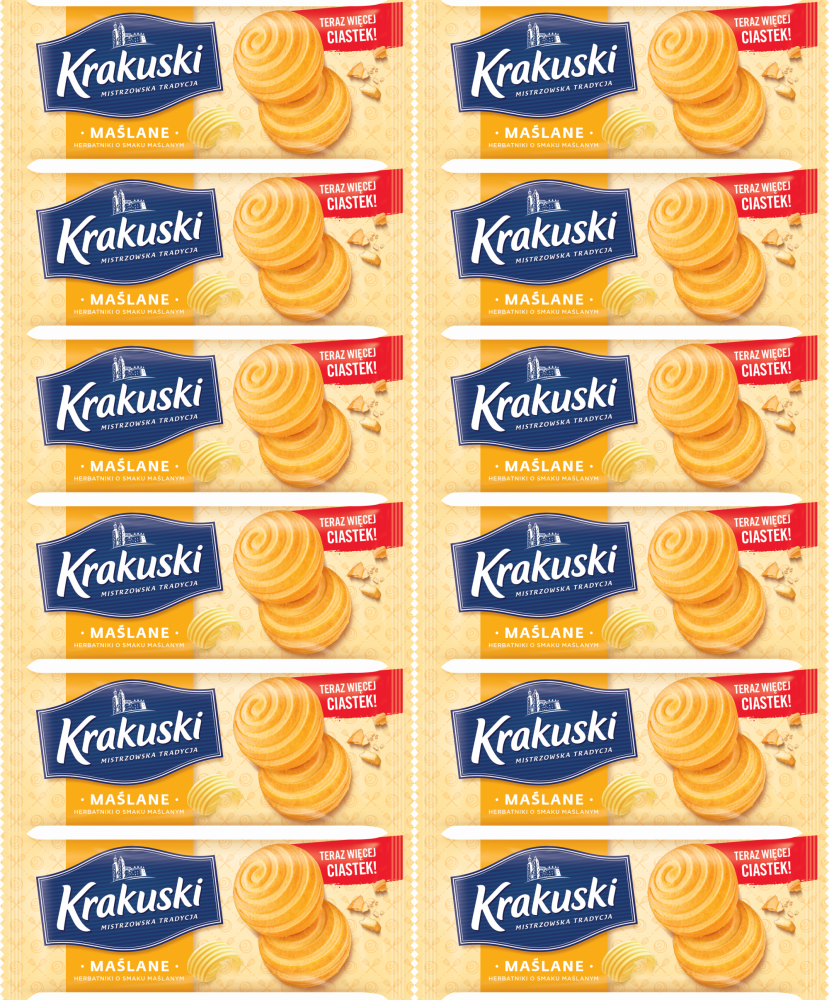 12x Herbatniki Krakuski, maślany, 200g