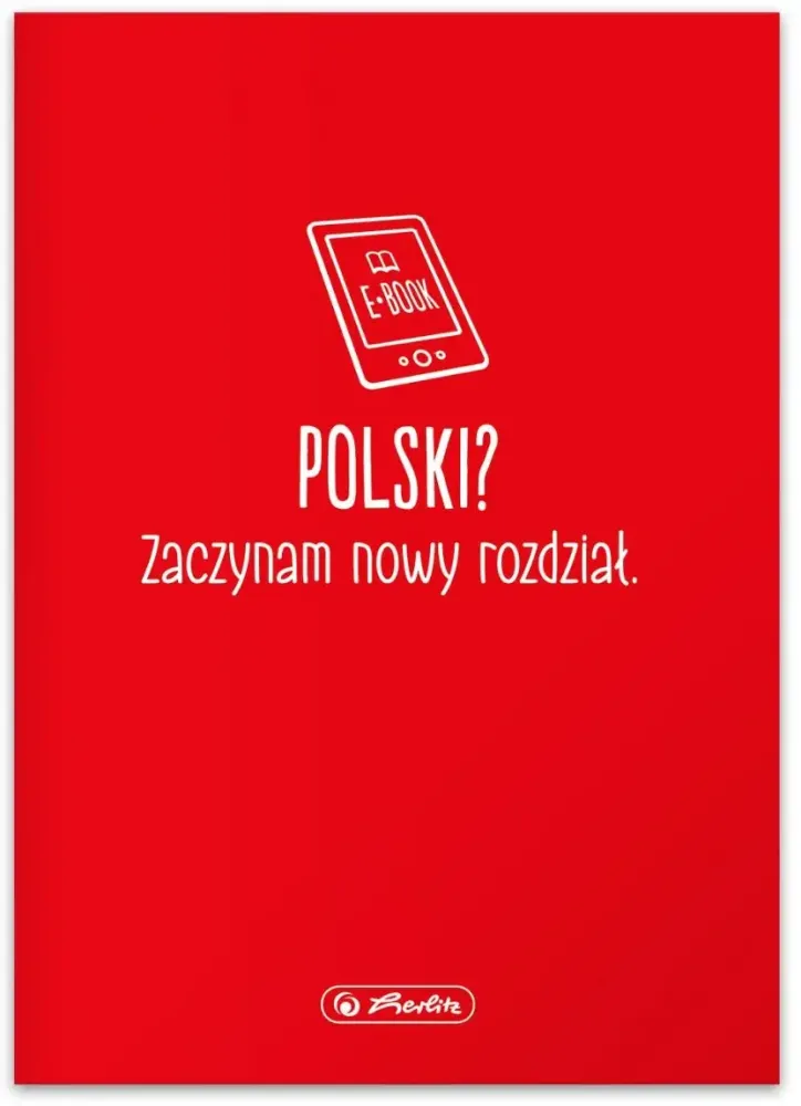 Zeszyt przedmiotowy w linie Herlitz J. Polski, A5, miękka oprawa, 60 kartek, czerwony