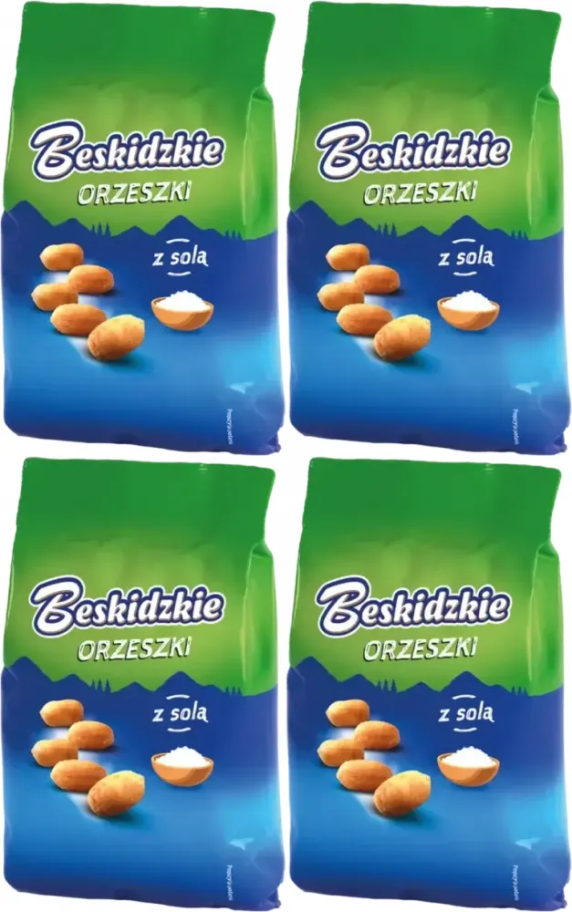 4x Orzeszki ziemne Beskidzkie, z solą morską, 240g