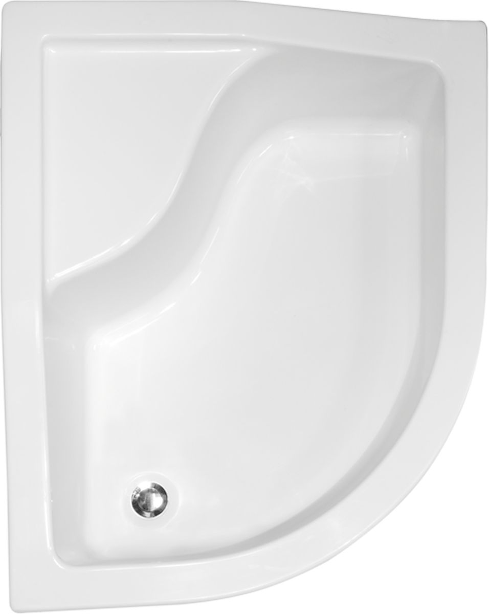 Besco Maxi brodzik 120x85 cm półokrągły asymetryczny prawy biały #BAM-120-NP