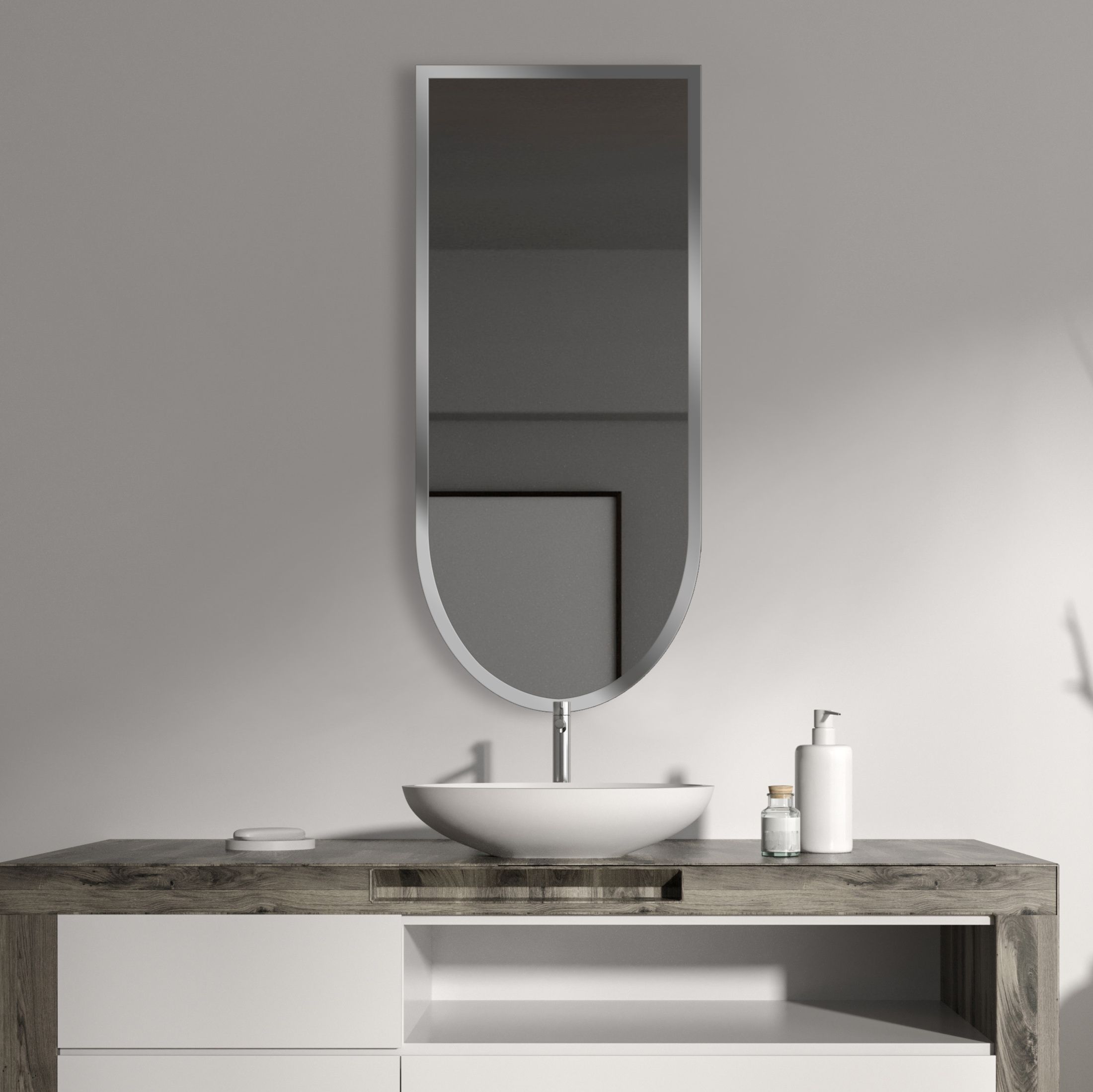 Guarda Tamo lustro 60x130 cm srebrny FOR-TAM-SREBRNY-60X130