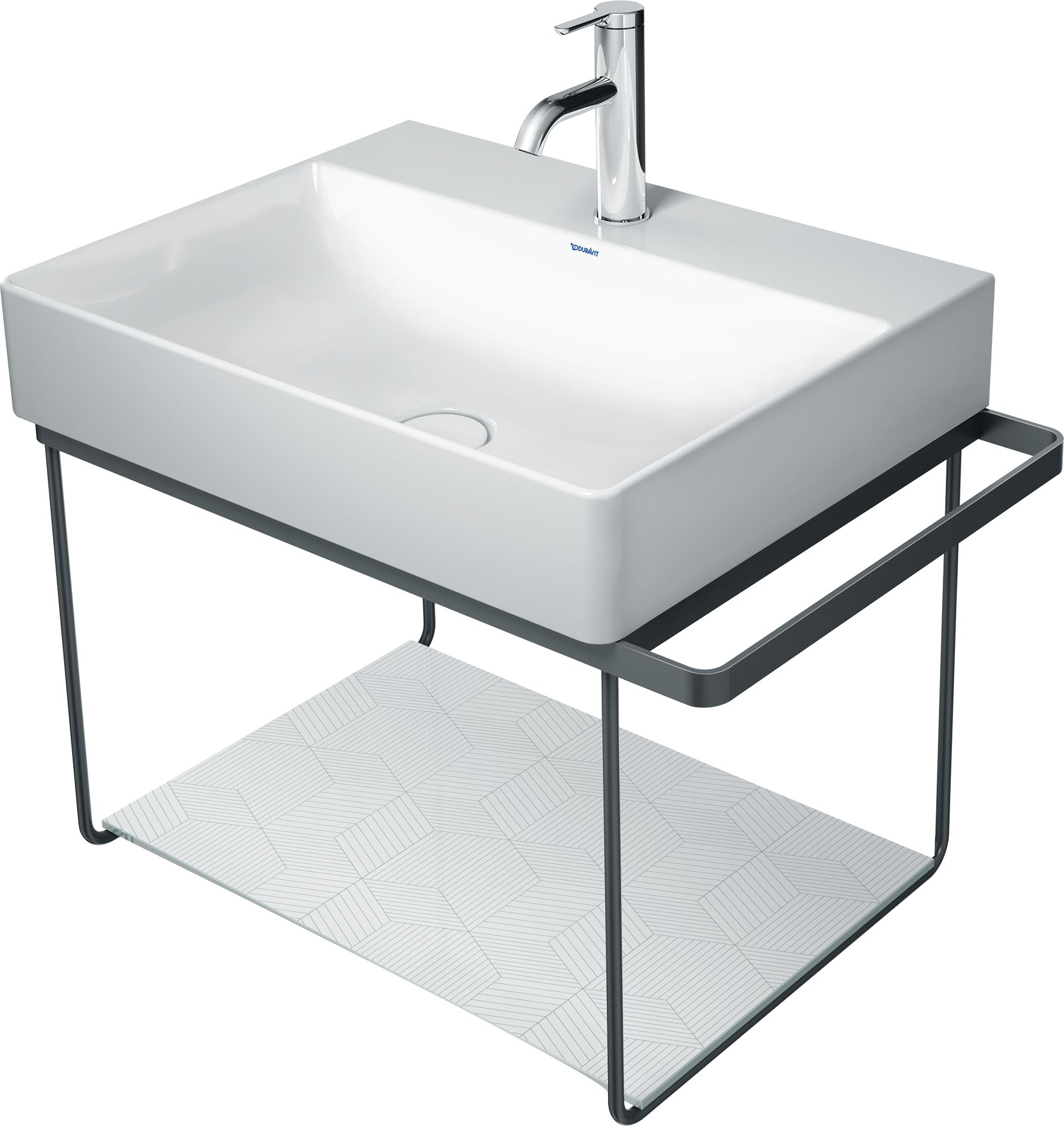 Duravit DuraSquare stelaż wiszący z relingiem do umywalki chrom 0031021000