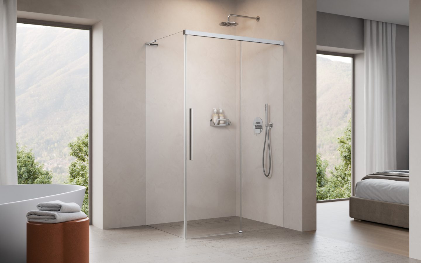 Radaway Idea 8 QL XL KDJ ścianka prysznicowa 45,3 cm szkło przezroczyste 10570472-01-01