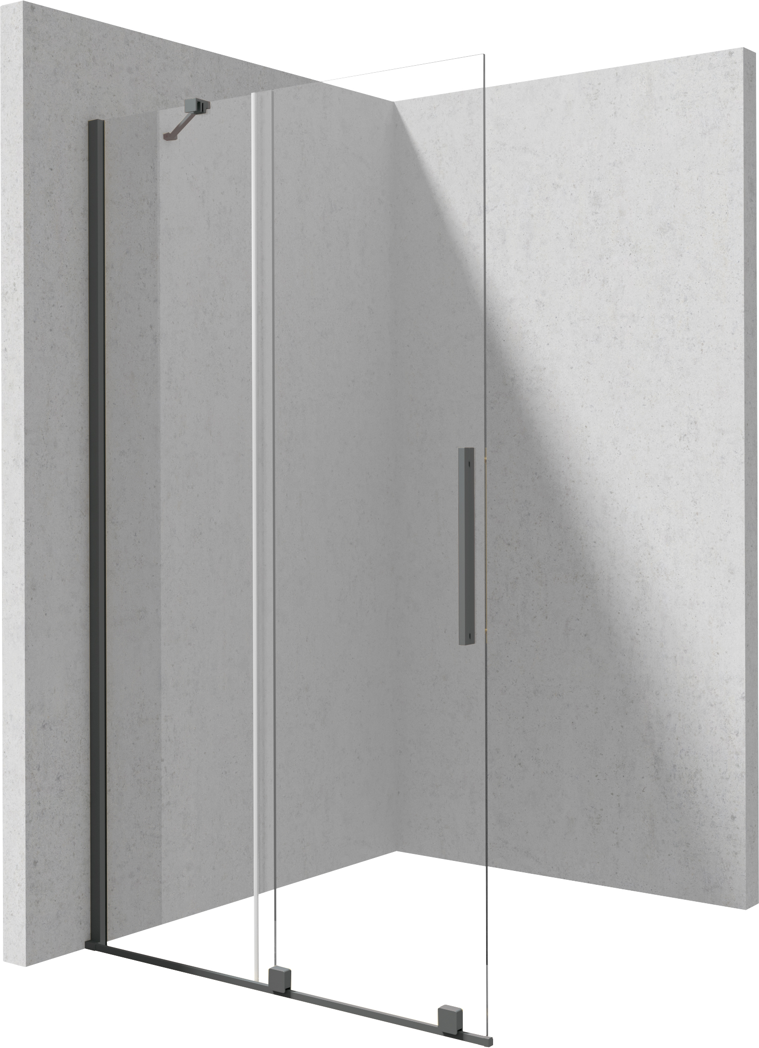 Deante Prizma ścianka prysznicowa walk-in 120 cm titanium/szkło przezroczyste KTJ_D32R - Wysyłka w 24h