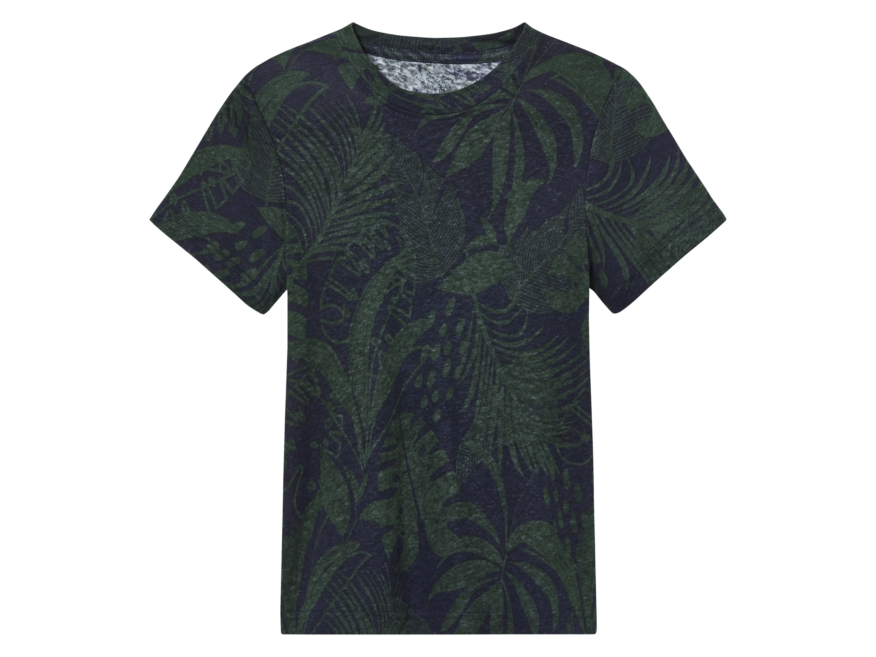 lupilu T-shirt dziecięcy z lnem Granatowy/zielony, 98/104