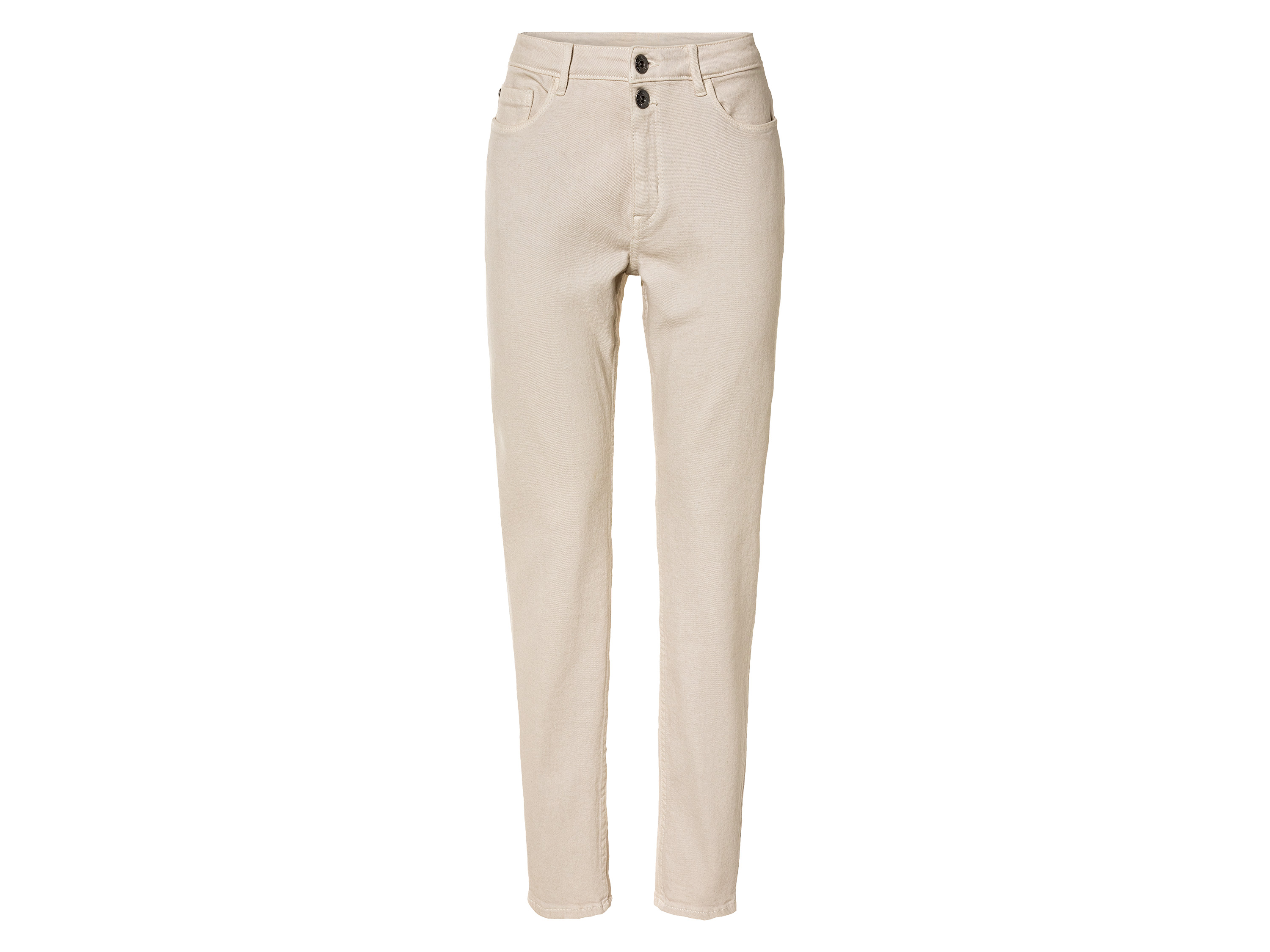 esmara Jeansy damskie z bawełną, straight fit 46, niska sylwetka, Biały