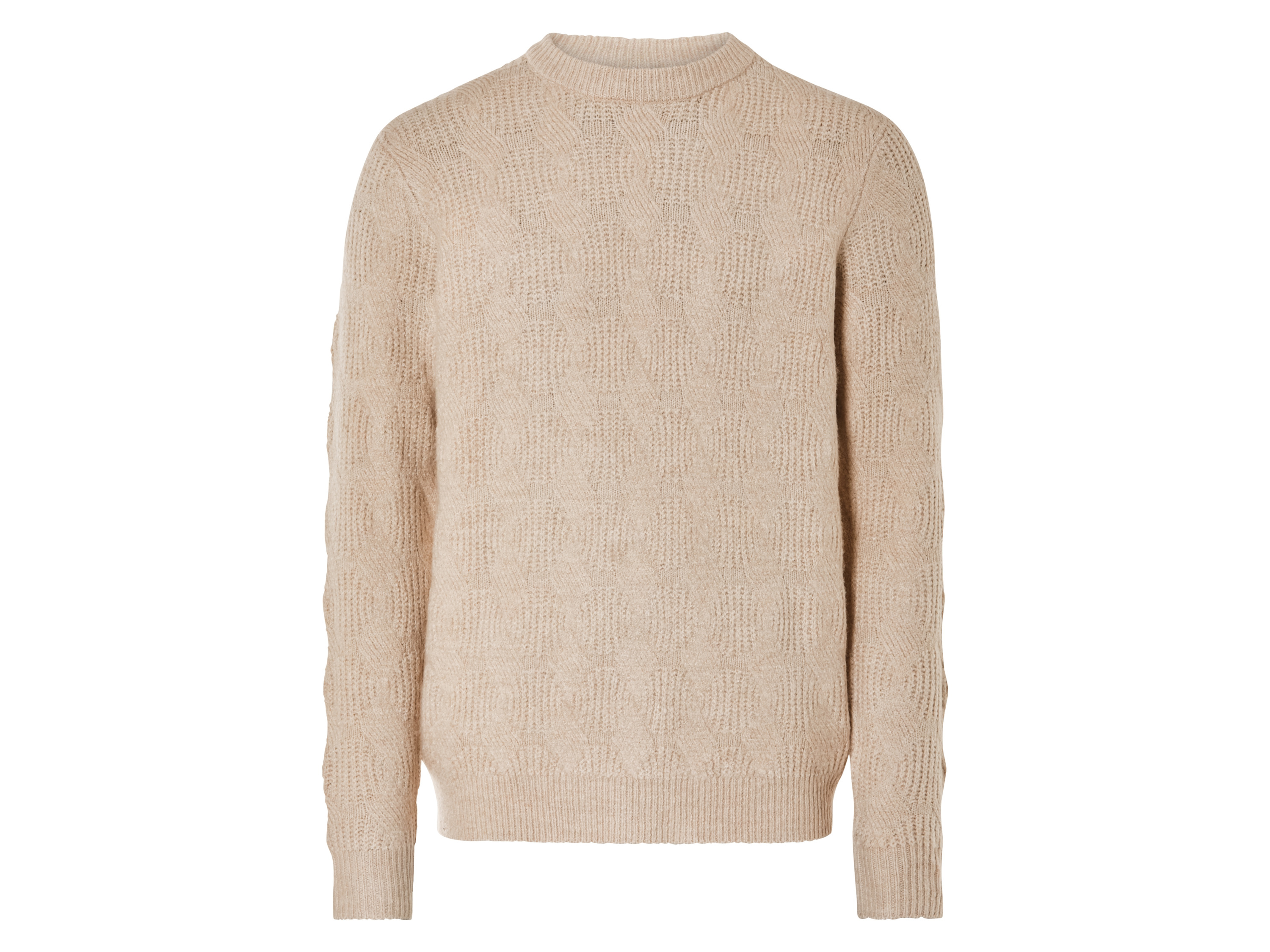 Livergy Sweter męski z grubej dzianiny Beżowy, S44/46