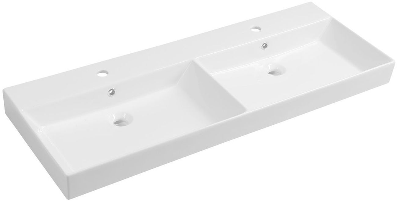 Darmowa Dostawa - Umywalka 120x45.5 cm prostokątna ścienna-meblowa biała Sapho Kare 17120