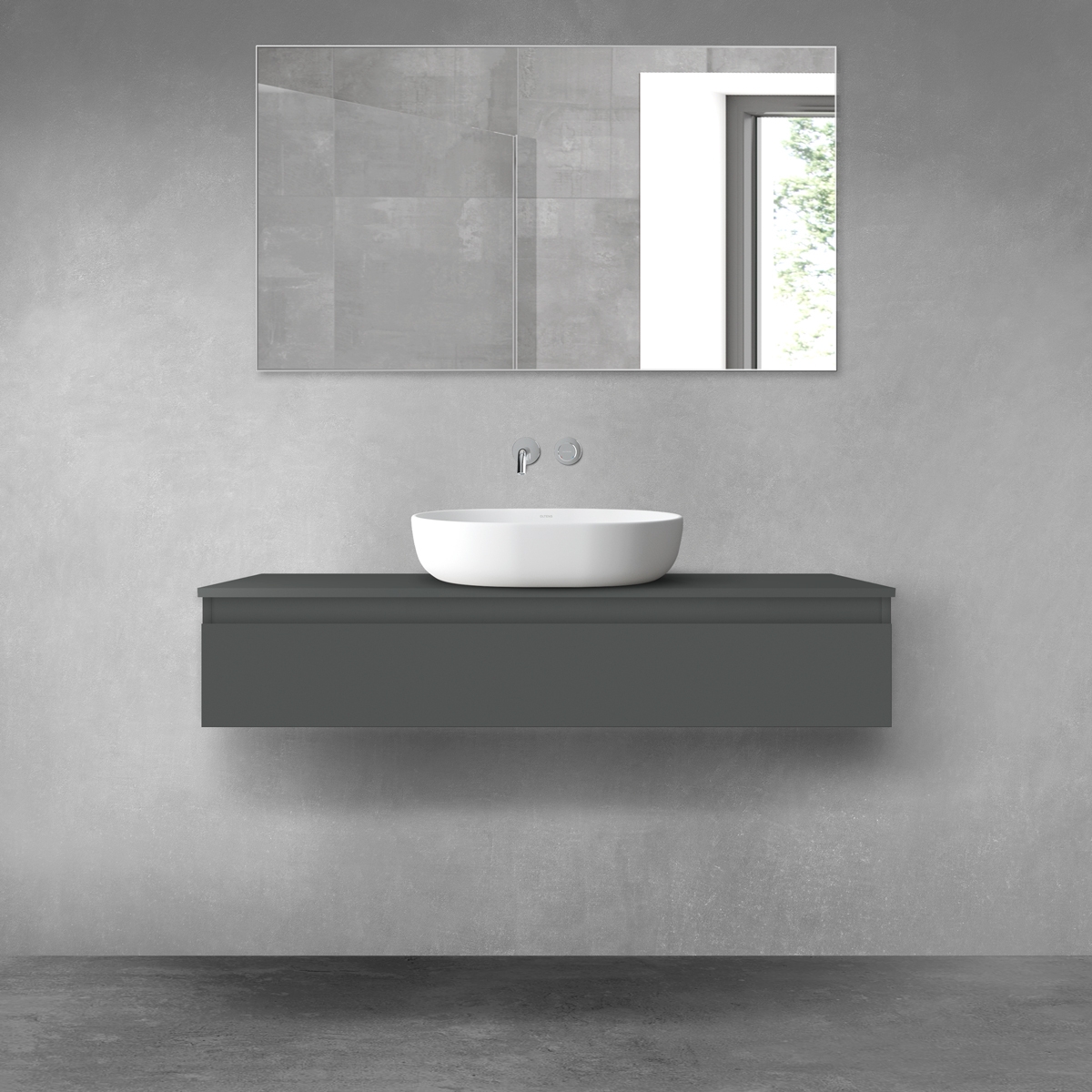 Darmowa Dostawa - Szafka 120x45.6x23.6 cm podumywalkowa wisząca grafitowa Oltens Vernal 60012400