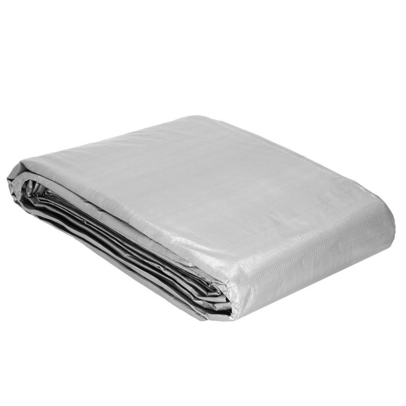 Plandeka Springos 5x8m 270g/m2 gruba płachta ochronna szara 1 szt.