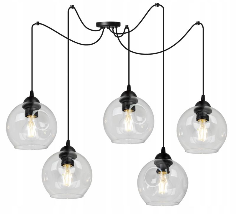 Lampa sufitowa wisząca Light Home LH Spider Rio 5x E27 60W bezbarwny 1szt.