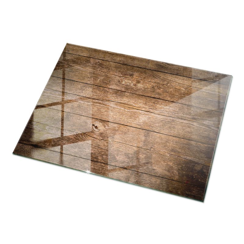 Blat szklany Tulup 120x80 cm Struktura drewnianych desek 1 szt.