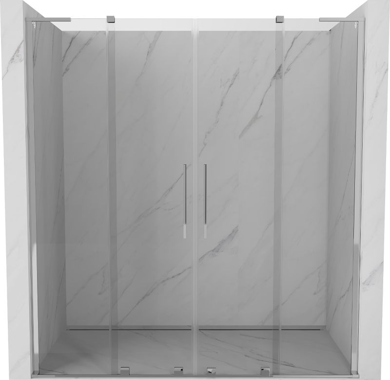 Drzwi prysznicowe rozsuwane Mexen Velar L chrom transparentne 170 cm 1 szt.