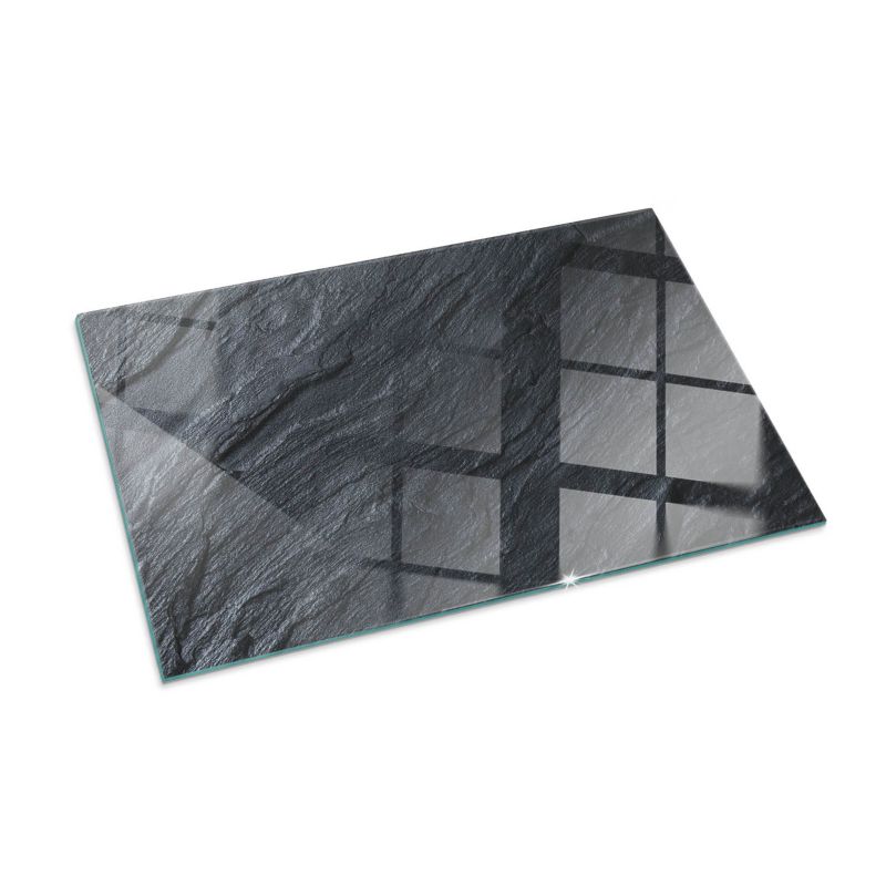 Szklana Podkładka Pod Kominek Prostokąt Wallfluent 100x70 cm Struktura kamiennej faktury 1 szt.