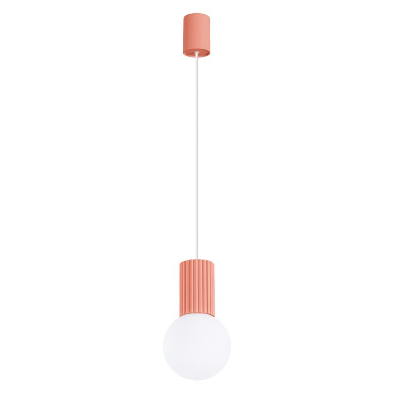 Lampa wisząca Sollux Lighting HALO 1 brzoskwiniowa 1 szt.