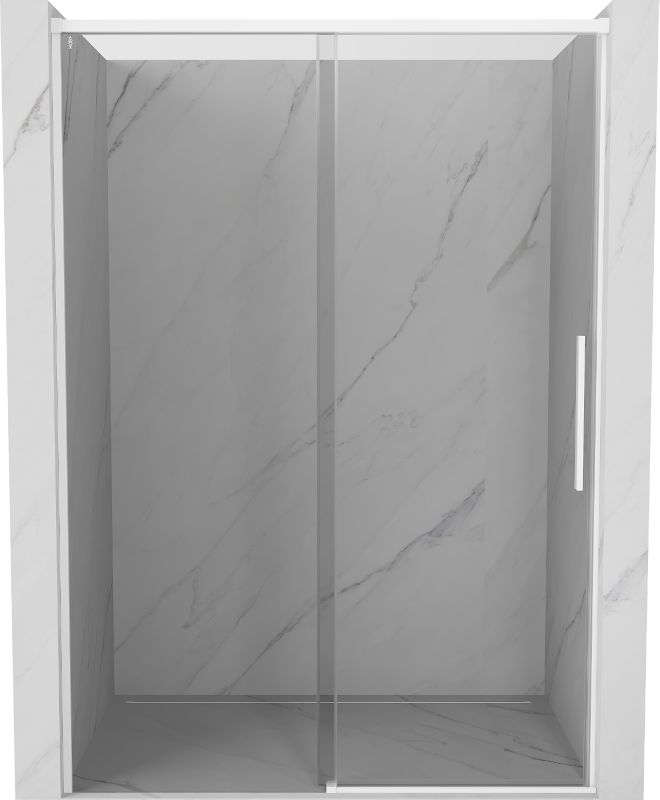Drzwi prysznicowe rozsuwane Mexen Rox białe, transparentne 160x200 cm 1 szt.