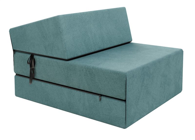 Materac fotel kanapa rozkładana SARA TURKUSOWA 70x200x14 cm pianka poliuretanowa 1 szt.