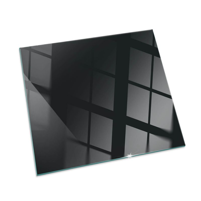 Szklana Podkładka Pod Kominek Kwadrat Wallfluent 60x60 cm Głęboki grafitowy 1 szt.