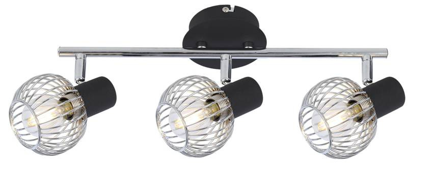 LAMPA ŚCIENNA OSLOK LISTWA E14 CZARNY/CHROM