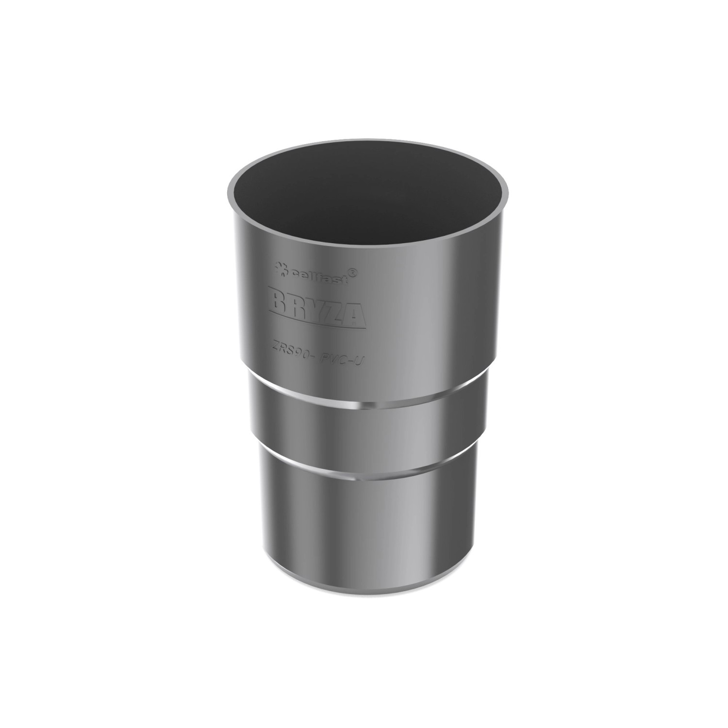 Bryza Złączka rury spustowej 90 mm PVC grafit