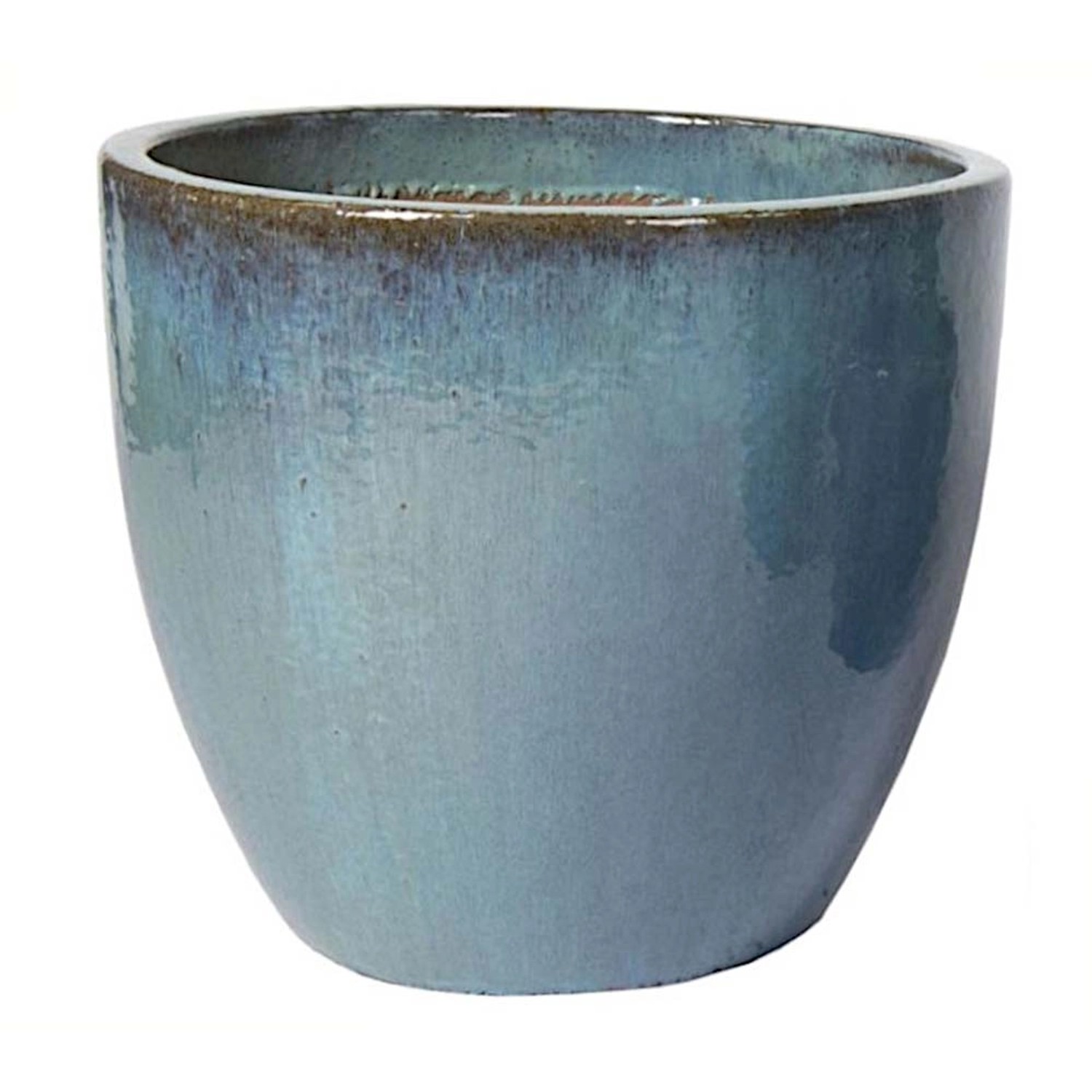 Donica ceramiczna Egg pot nieb/ziel - 48 x 41 cm