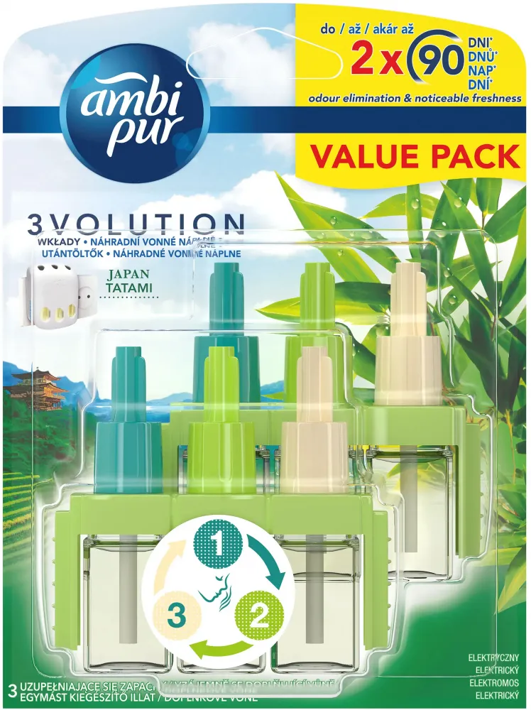 Wkład do odświeżacza powietrza Ambi Pur 3Volution Japan Tatami, 2 x 20ml