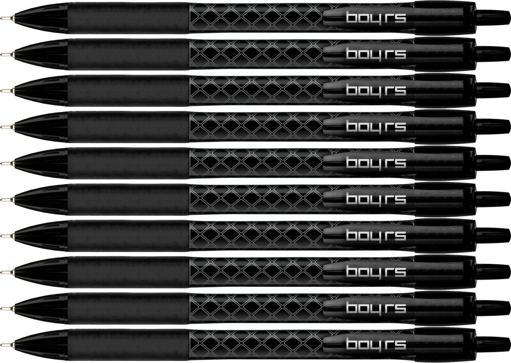 10x Długopis automatyczny Rystor, Boy RS, 0.7mm, czarny