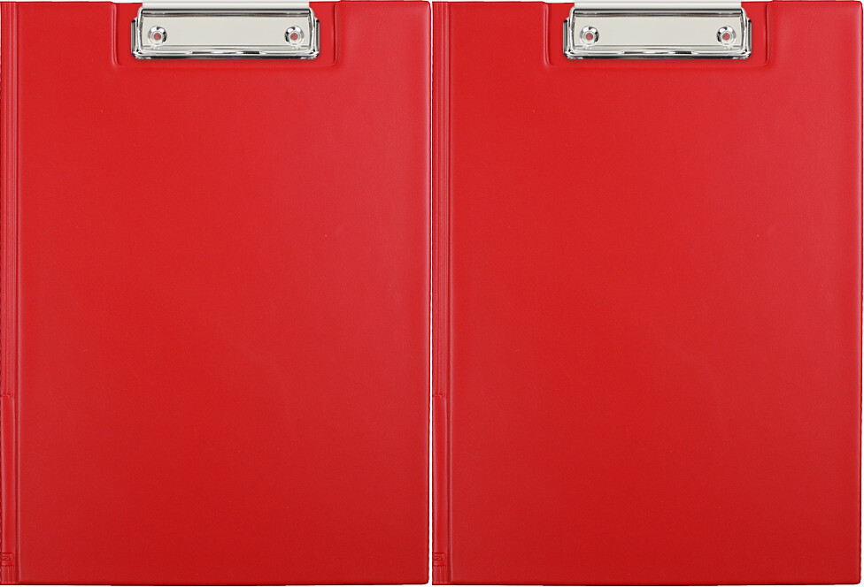 2x Clipboard D.Rect, z okładką, A4, czerwony
