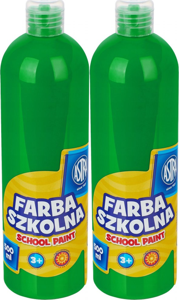 2x Farba plakatowa Astra, 500ml, jasnozielony